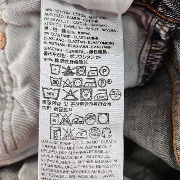 Levis Jeans Mens 30x32 (30x30) Gray 510 Distressed Skinny Fit Stretch Denim - Picture 6 of 16